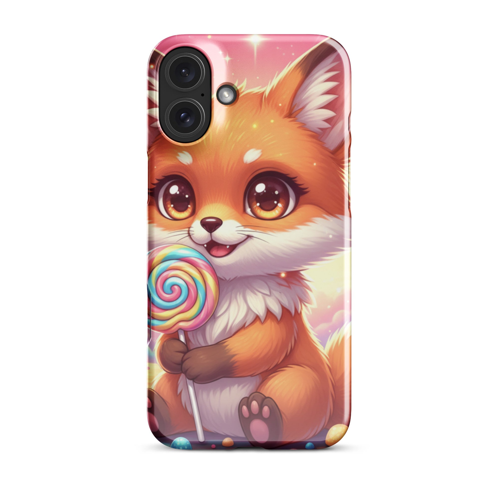 Playful Fox with Lollipop – Tough Protective iPhone Case