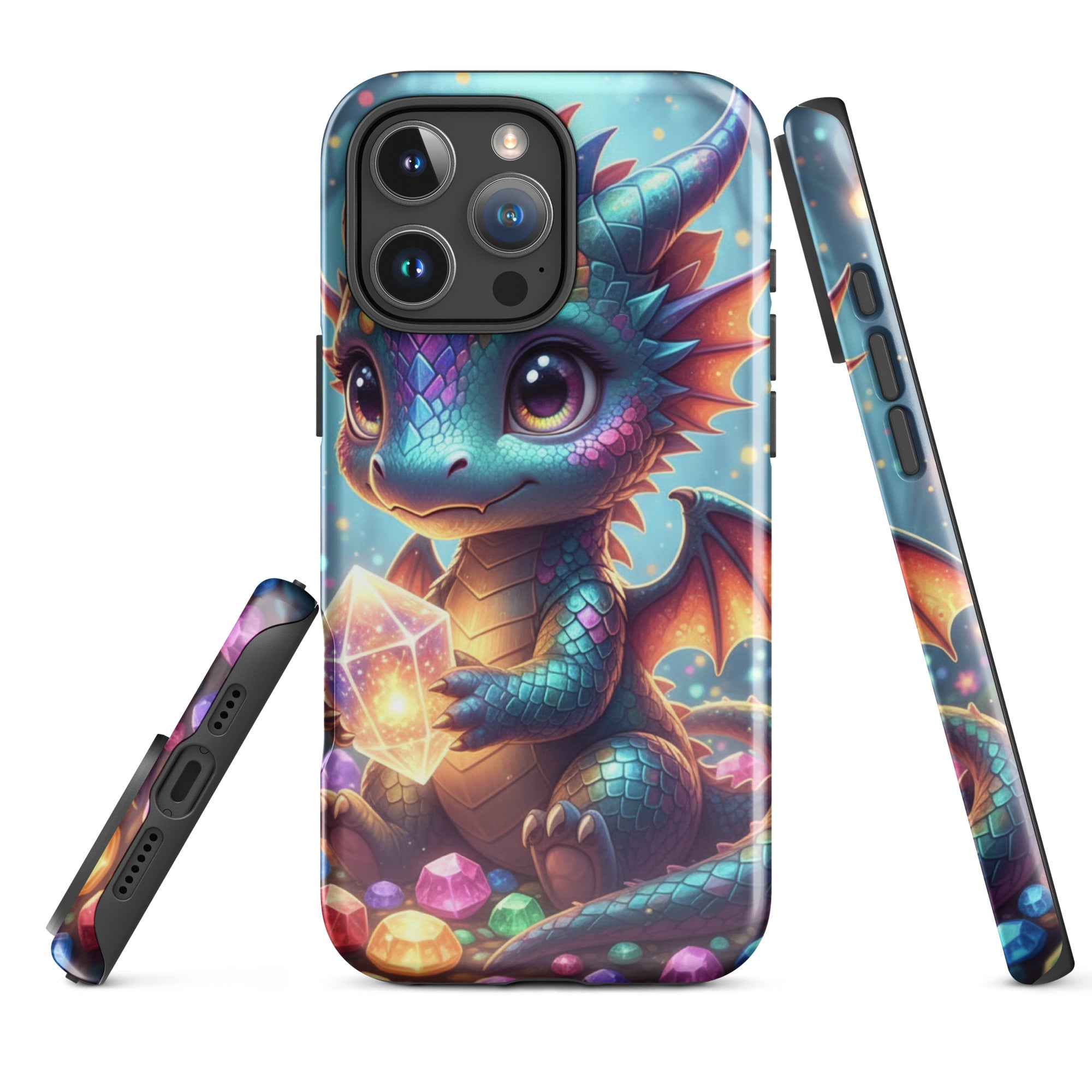 Baby Dragon with Crystal – Slim Hard iPhone Case