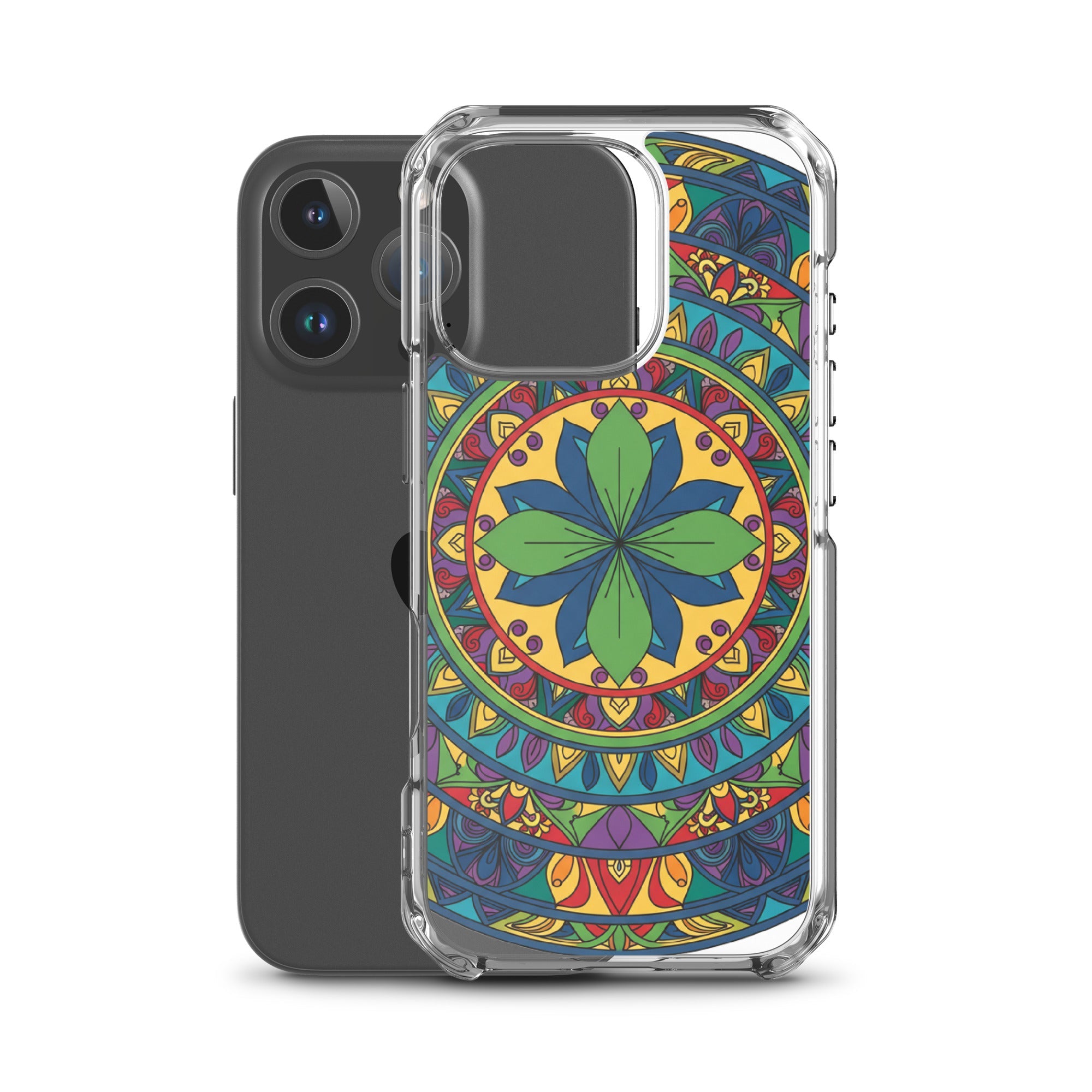 Mandala Art Clear Case – Slim Transparent Protective iPhone Cover
