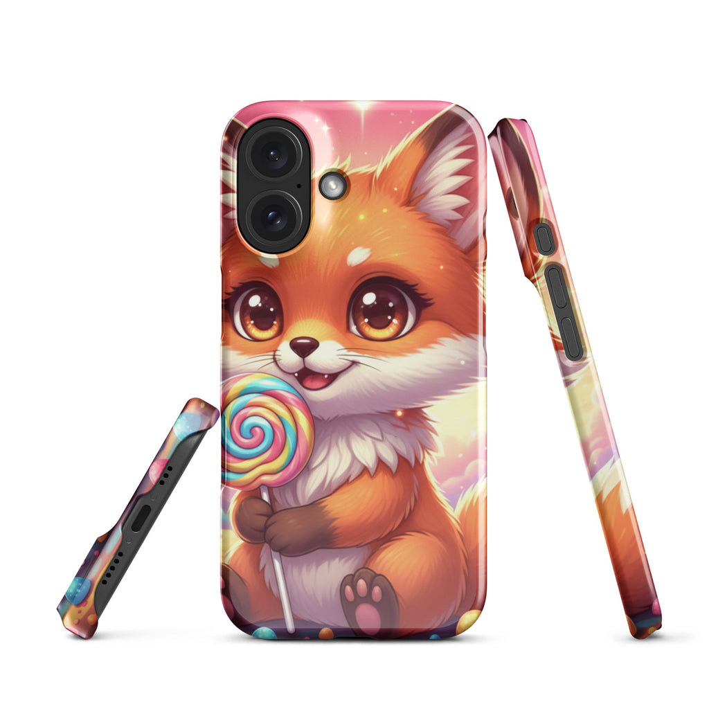 Playful Fox with Lollipop – Tough Protective iPhone Case