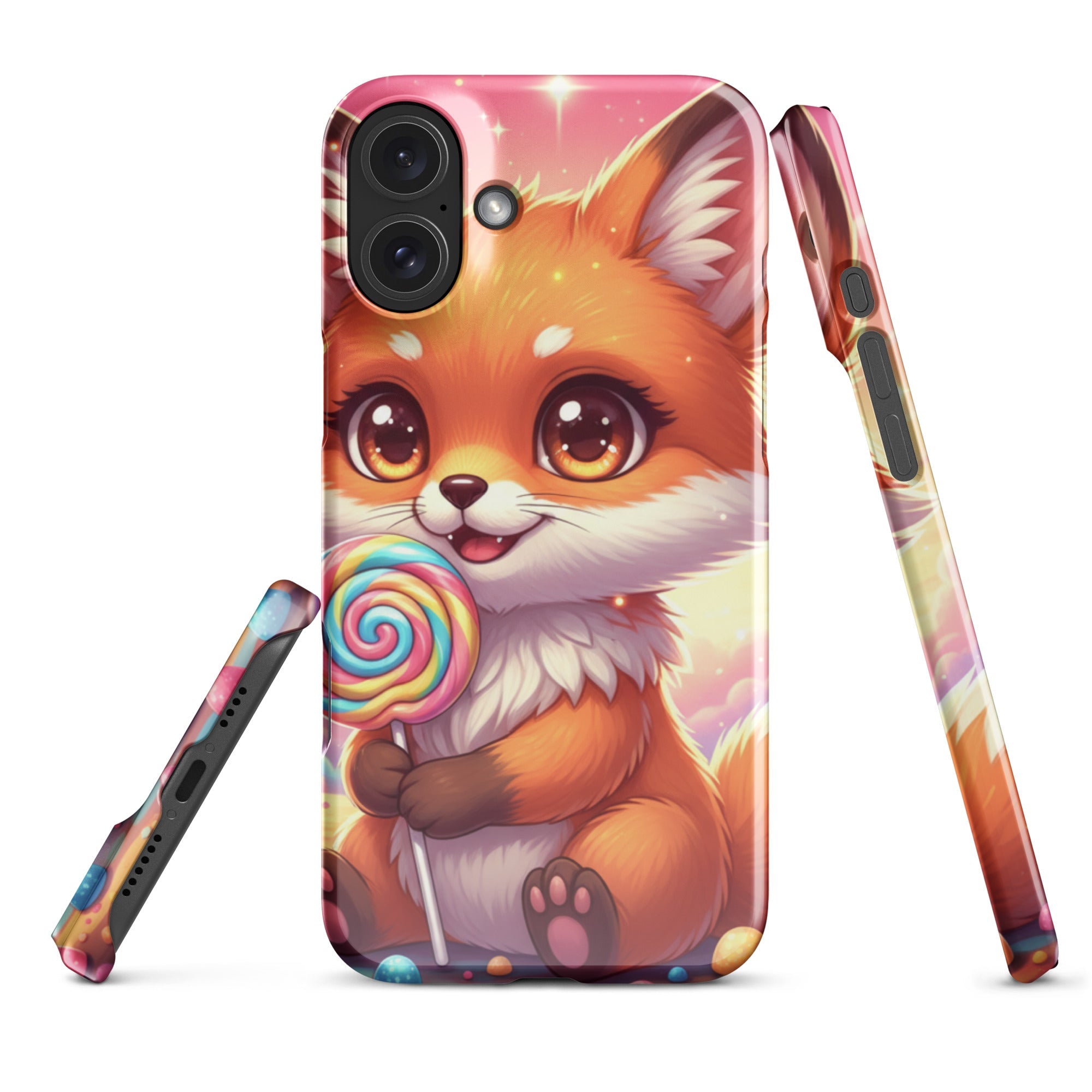 Playful Fox with Lollipop – Tough Protective iPhone Case