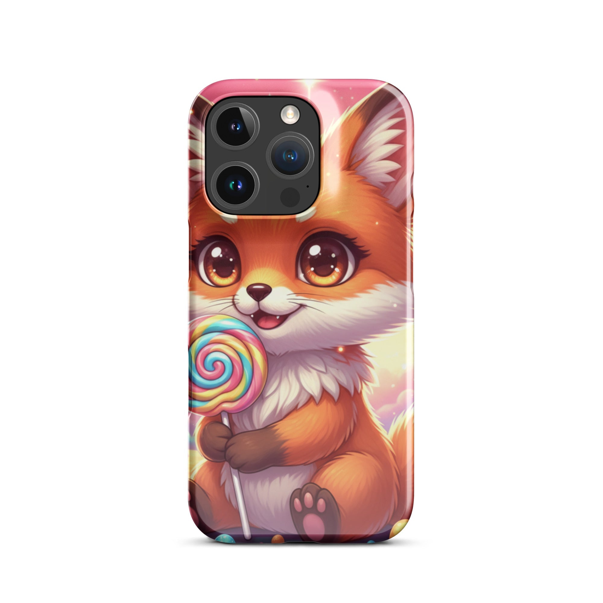 Playful Fox with Lollipop – Tough Protective iPhone Case