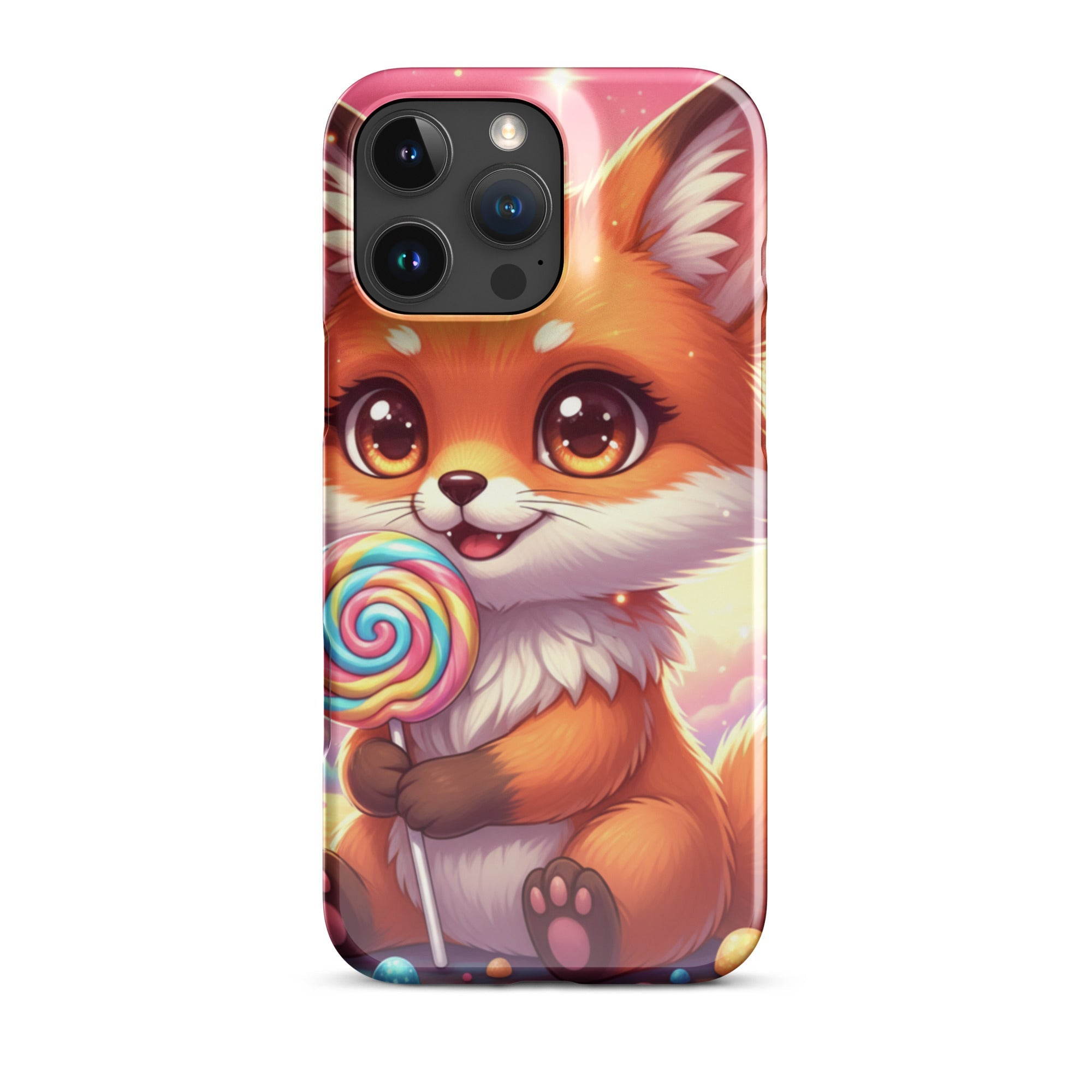 Playful Fox with Lollipop – Tough Protective iPhone Case