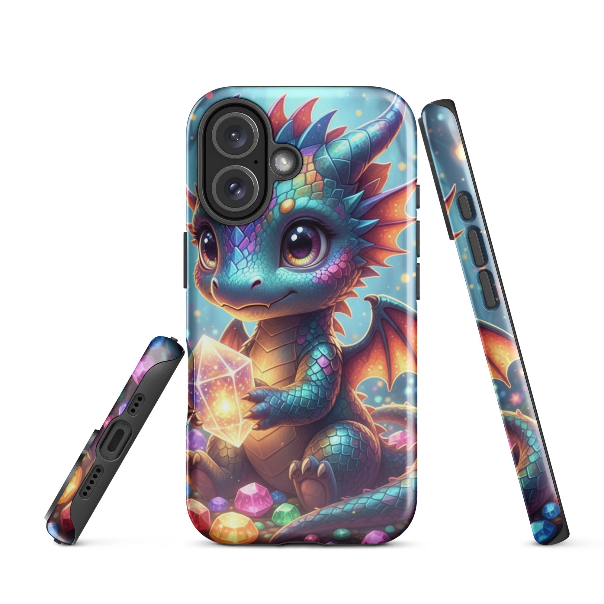 Baby Dragon with Crystal – Slim Hard iPhone Case