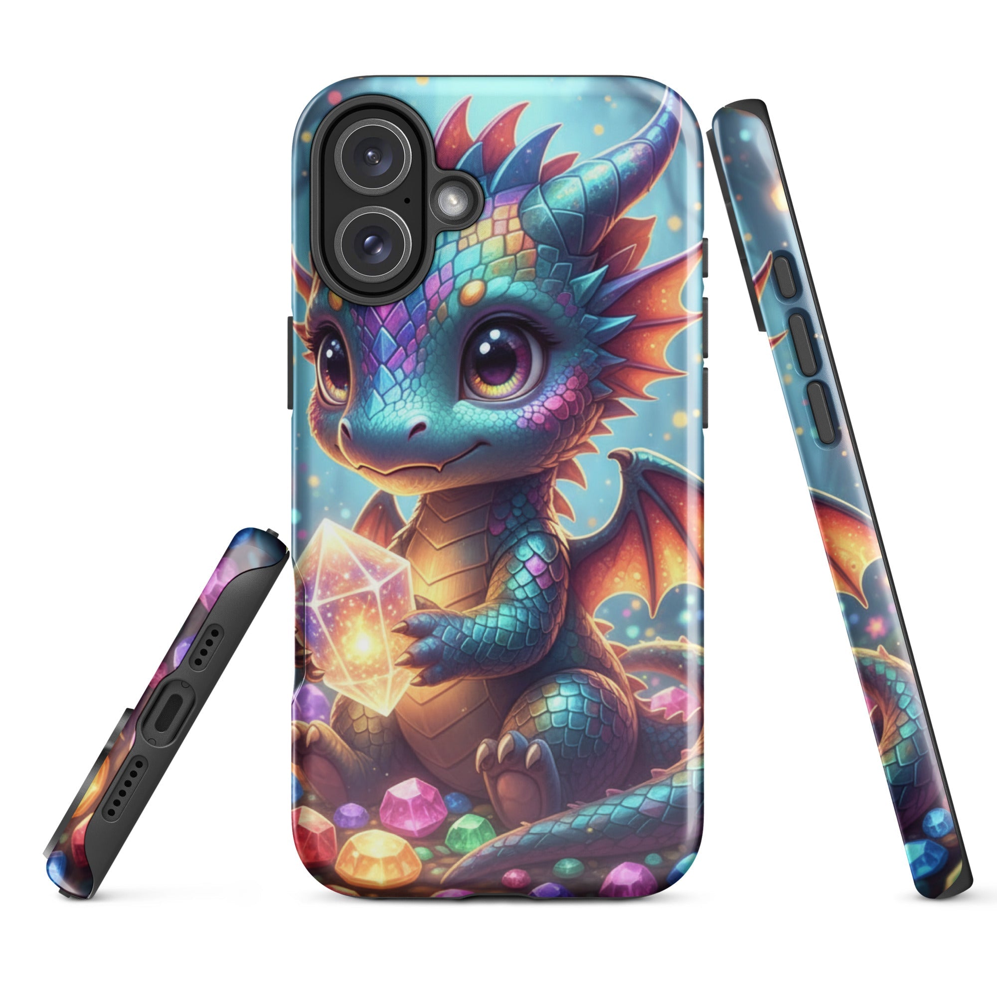 Baby Dragon with Crystal – Slim Hard iPhone Case